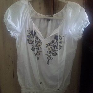 iz Byer Boho Style White Top M Juniors